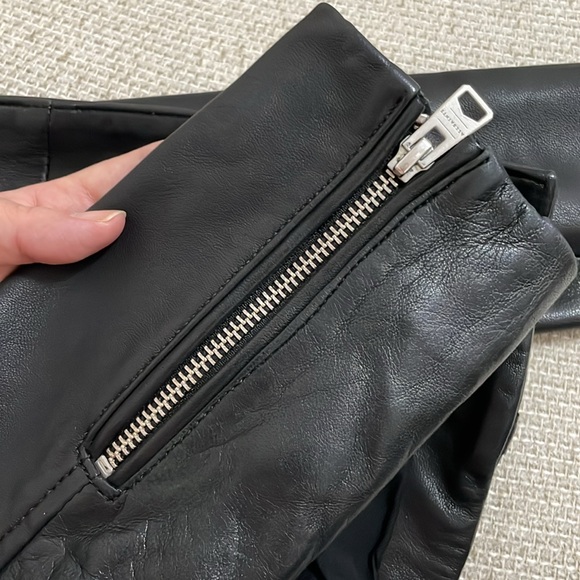 All Saints Bales Biker Jacket size 0 Black - Picture 14 of 15